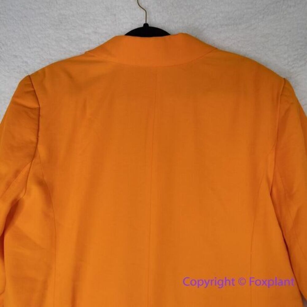 Eloquii Orange Long‎ Sleeve Blazer With Pockets Plus Size 14 - Picture 9 of 14